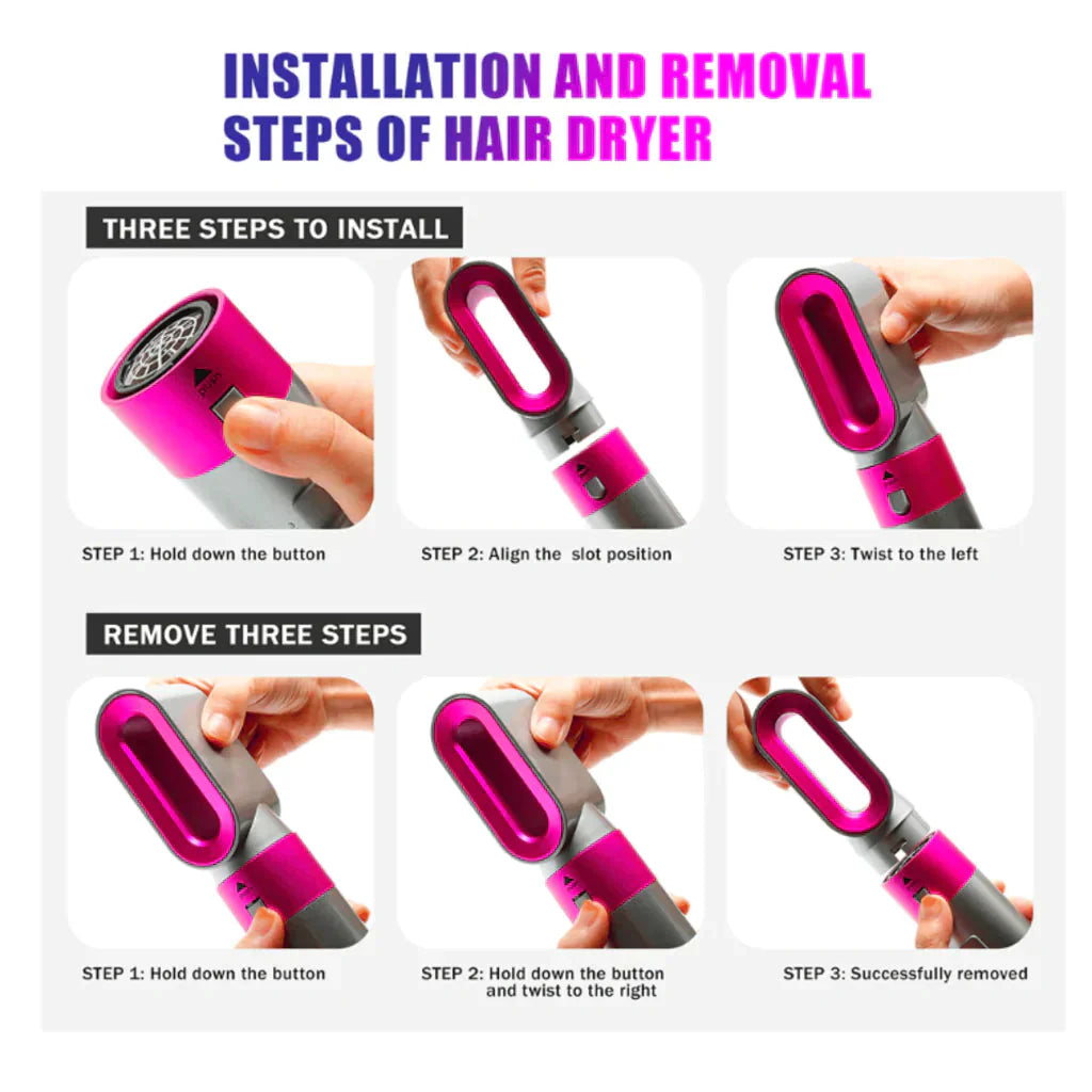 5 IN 1 HAIRDRYER STYLER BRUSH