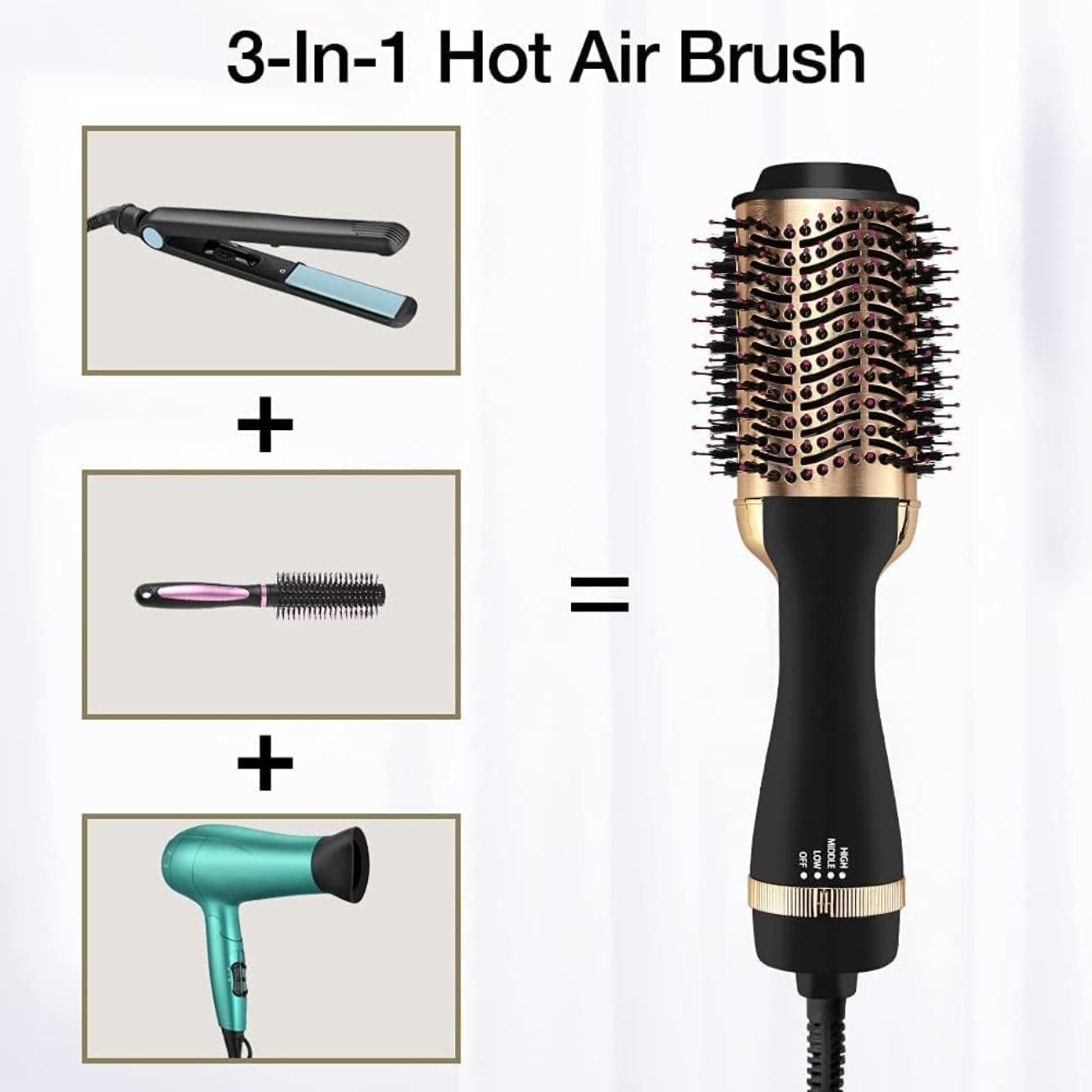 One Step Hot Air Brush (Dryer + Styler & Straightener + Volumizer)