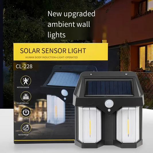 LED Waterproof Dual Solar Outdoor Wall Lamp