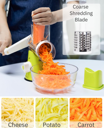 3 in 1 Manual Tabletop Drum Grater