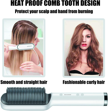 2-in-1 Hair Straightener Comb Brush