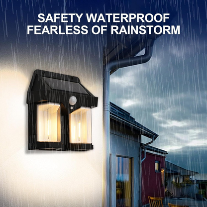 LED Waterproof Dual Solar Outdoor Wall Lamp