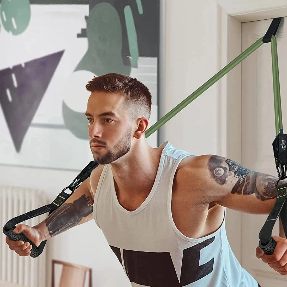 11 Pecs Resistance Band Workout Set