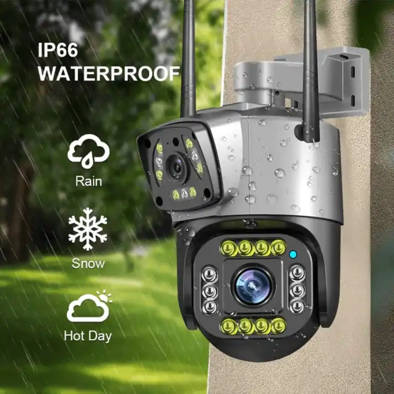 V10 Dual Lens Wifi PTZ Wireless Waterproof Security Camera