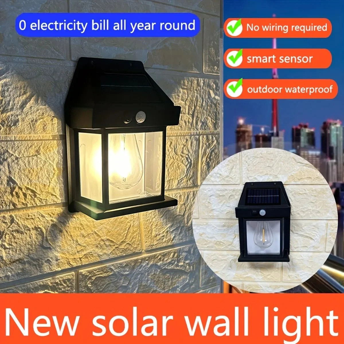 Wall Solar Light with Motion Sensor