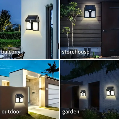 LED Waterproof Dual Solar Outdoor Wall Lamp